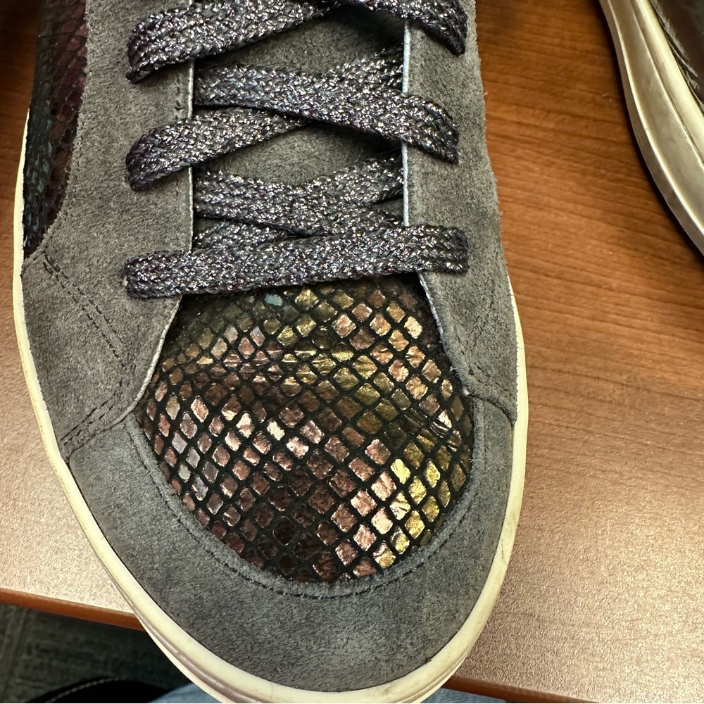 P448 Metallic Python High Top Sneakers 39 (US 8.5) - women’s snake print $298 - Picture 11 of 13